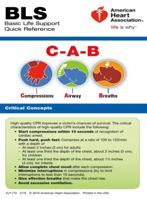 AHA BLS Pocket Reference Card - Mike-Sheldon